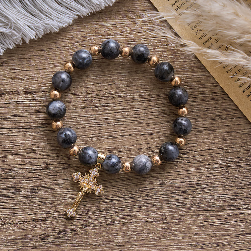 SolaceBeads The Dark Luster Faith Black Flash Bodhi Wood Beads Rosary Bracelet: Rooted in Peace - image 4