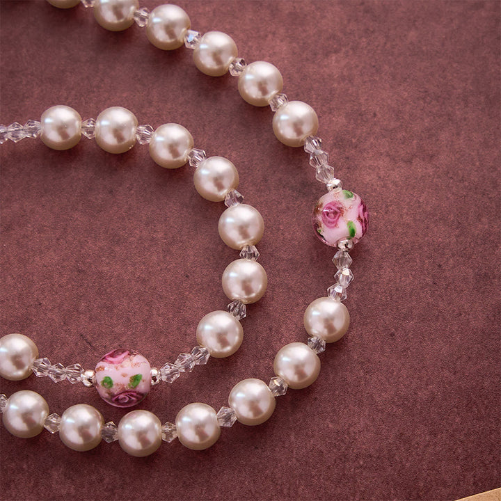 SolaceBeads Pearl Chaplet With Lampwork Accents &amp; Marian Charm: Devout Spirit - image 4