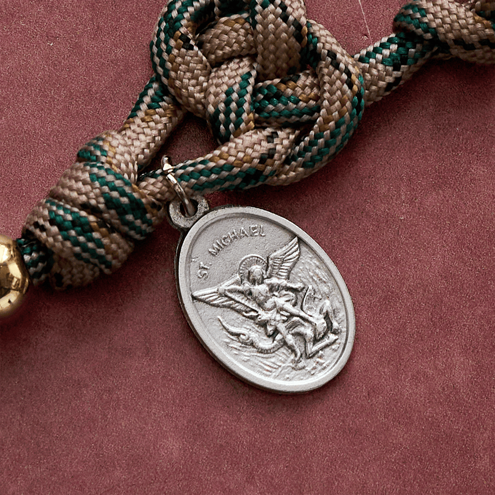 SolaceBeads Handcrafted Two-Tone Rosary, Silver &amp; Gold Beads with Angel Pendant: Guardian Devotion - image 5