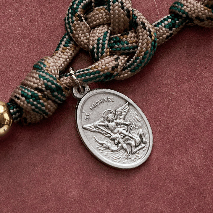 SolaceBeads Handcrafted Two-Tone Rosary, Silver &amp; Gold Beads with Angel Pendant: Guardian Devotion - image 5