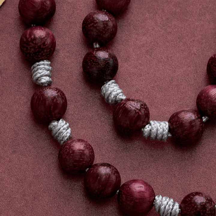 SolaceBeads Purple Sandalwood Rosary Chaplet With Archangel Medal &amp; Charm: Guardian Devotion - image 4