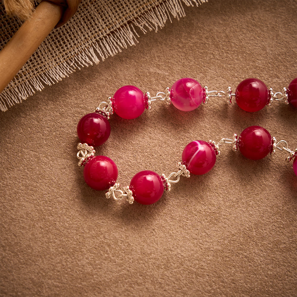 SolaceBeads Pink Agate Pocket Rosary With Miraculous Medal &amp; Cross: Gentle Devotion - image 4