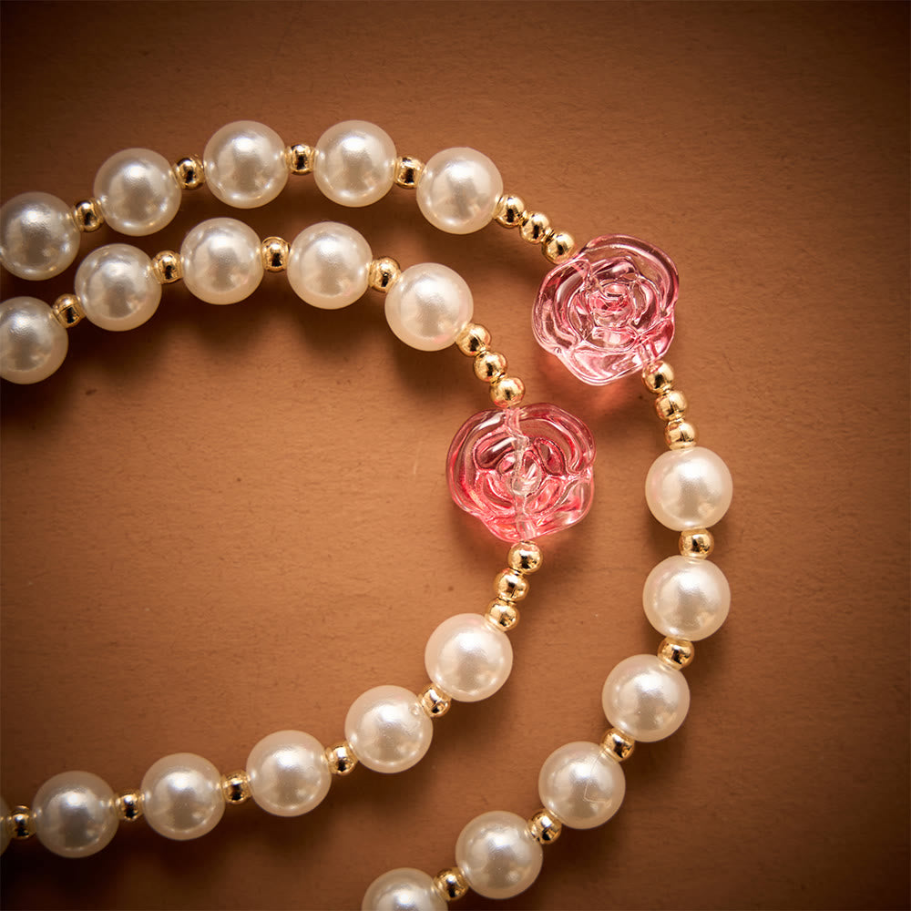 SolaceBeads Blush Rose &amp; Pearl Rosary: For Gentle Devotion with Miraculous Medal &amp; Pearl Cross - image 2
