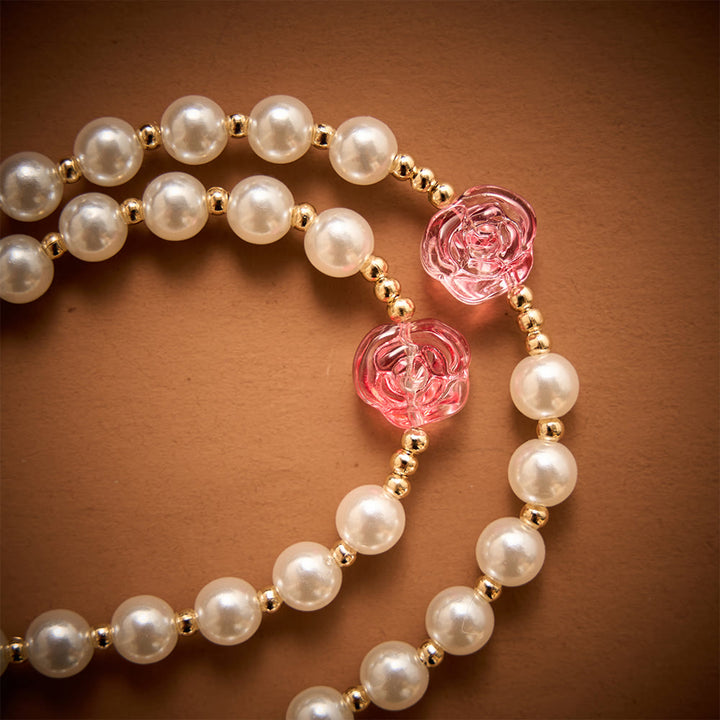 SolaceBeads Blush Rose &amp; Pearl Rosary: For Gentle Devotion with Miraculous Medal &amp; Pearl Cross - image 2