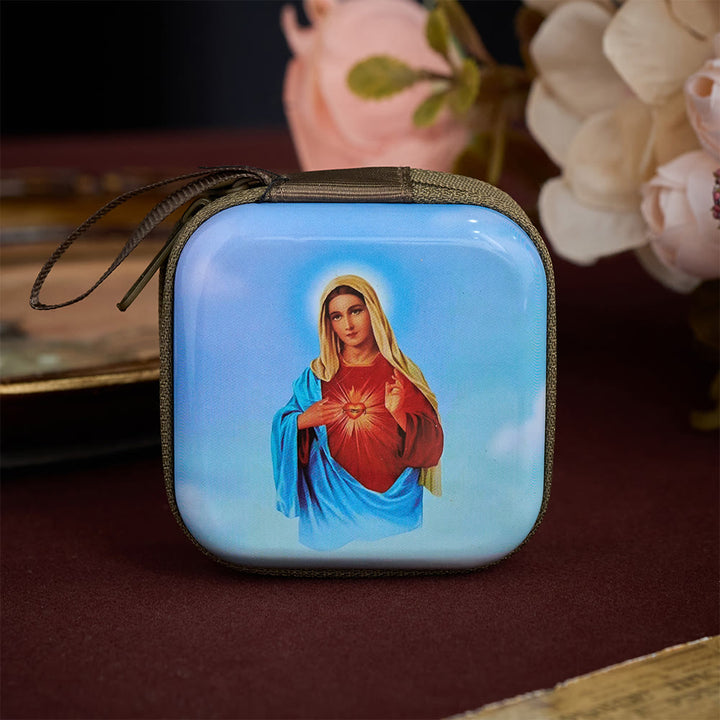 SolaceBeads Rosary Case With Assorted Holy Art Prints, Zippered Protective Holder: Sacred Storage - Immaculate Heart of Mary - image 10