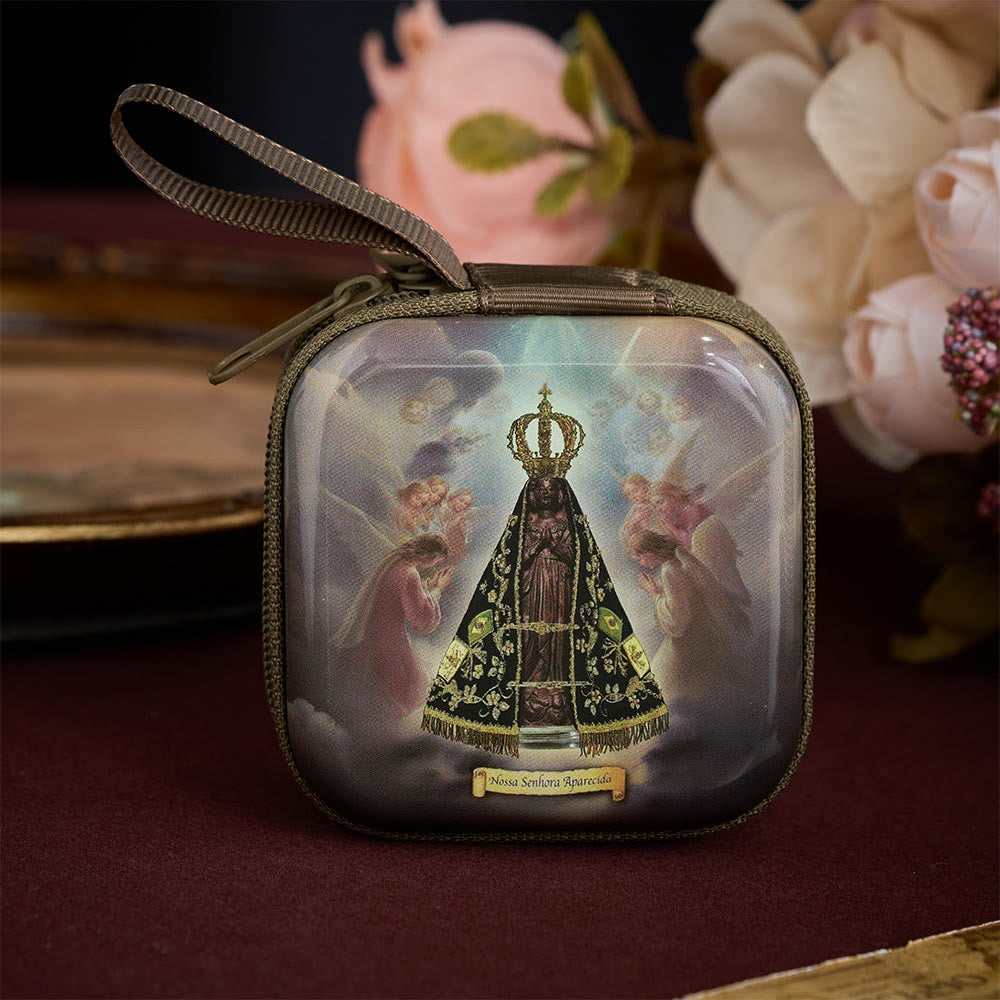SolaceBeads Rosary Case With Assorted Holy Art Prints, Zippered Protective Holder: Sacred Storage - Our Lady of Aparecida - image 17