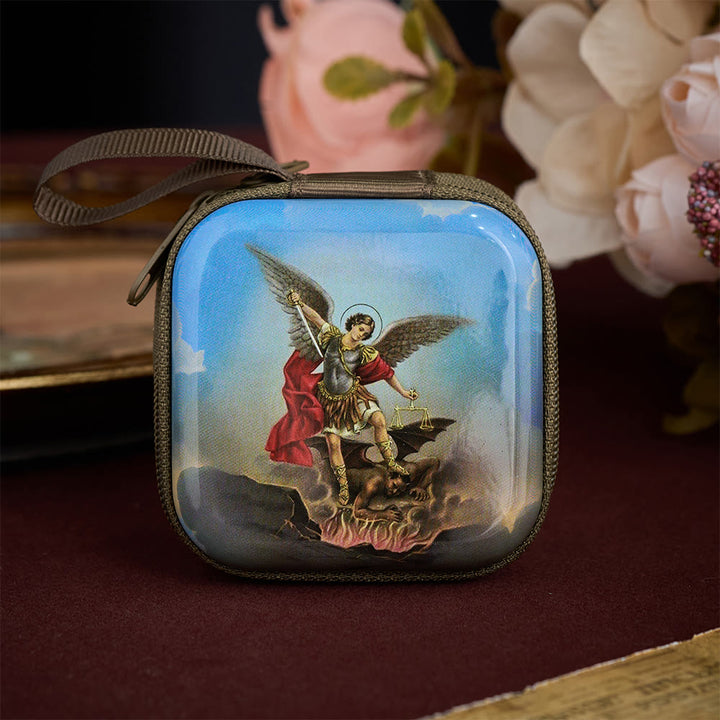 SolaceBeads Rosary Case With Assorted Holy Art Prints, Zippered Protective Holder: Sacred Storage - St. Michael the Archangel - image 9