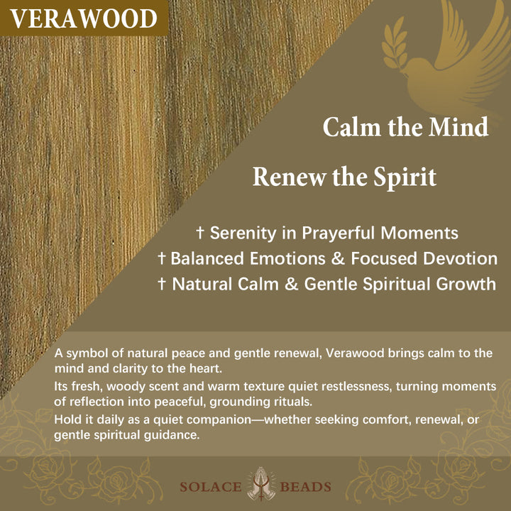 SolaceBeads Woodland Grace Rosary: Made with Sandalwood &amp; Verawood &amp; Pine - image 9