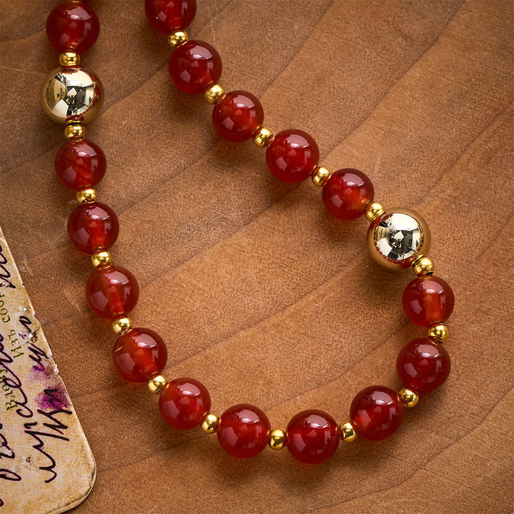 Solacebeads The Red Agate Crimson Rosary With Miraculous Medal &amp; Sacred Heart Cross: Rooted In Grace - image 2