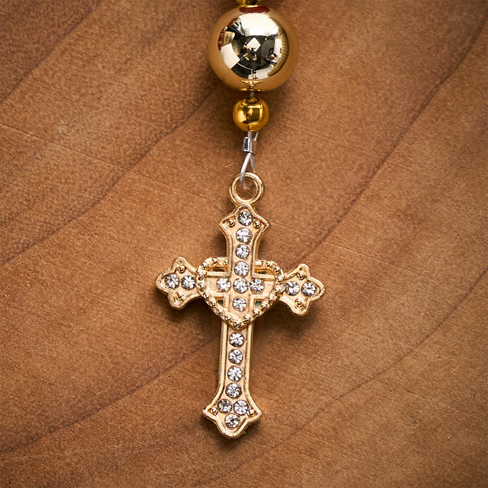 Solacebeads The Red Agate Crimson Rosary With Miraculous Medal &amp; Sacred Heart Cross: Rooted In Grace - image 4
