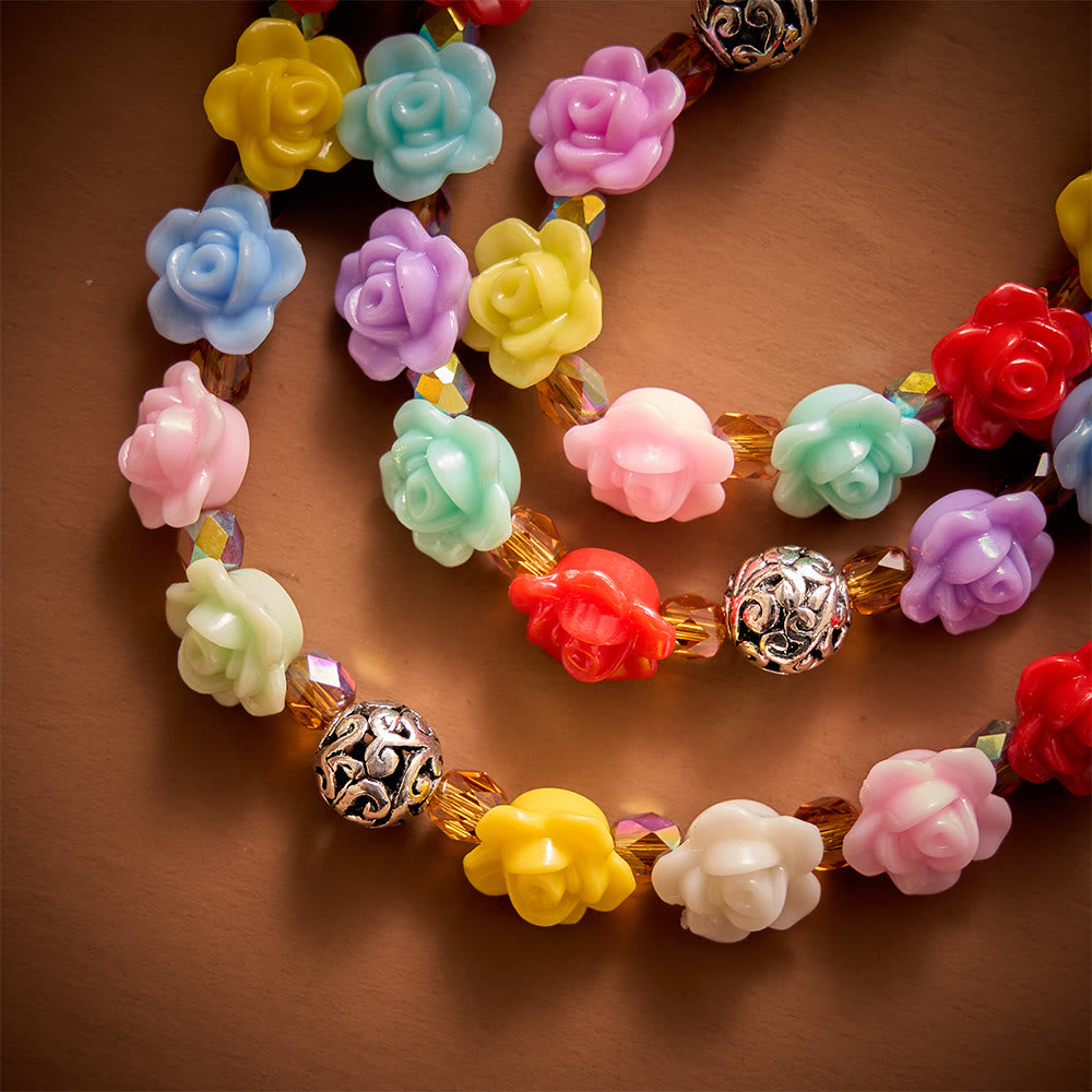 SolaceBeads Rainbow Bloom Artistic Rosary with &amp; St.Benedict Ornaments: Rooted in Joyful Grace - image 2