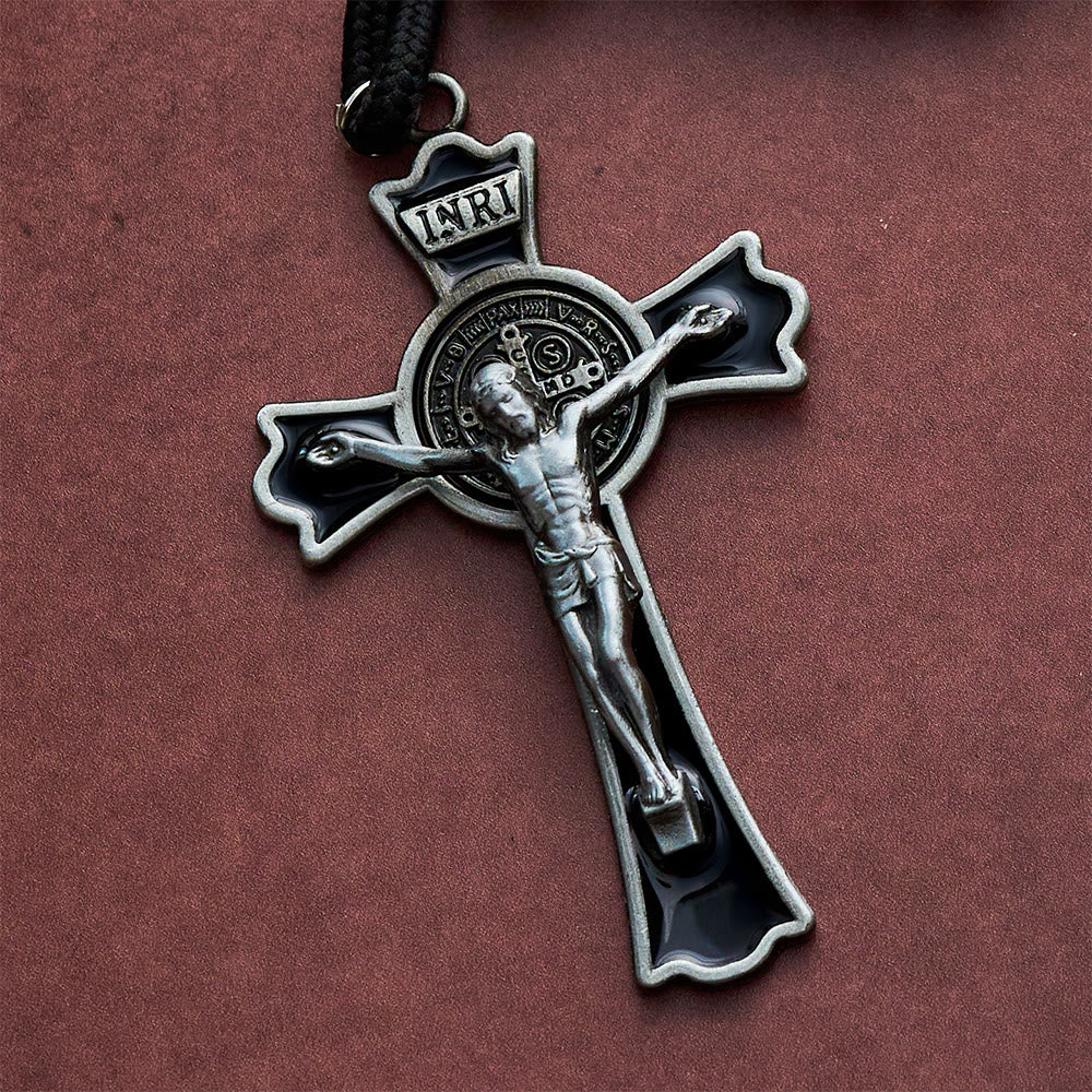 Solacebeads Black Belt-style Artistic Rosary With Gold Accents &amp; Crucifix: Rooted In Strength  - image 2