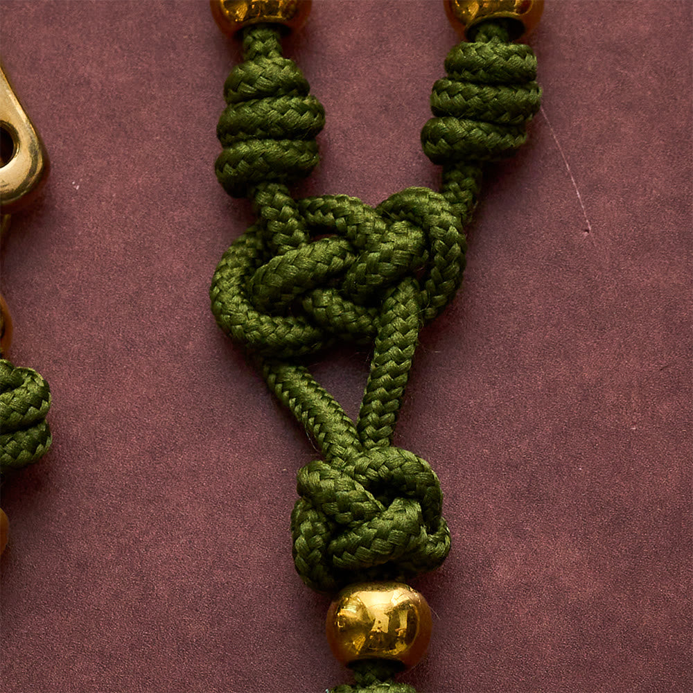 SolaceBeads Paracord Artistic Rosary with Gold Metal Beads &amp; Belt Clip: Rugged Devotion - image 5