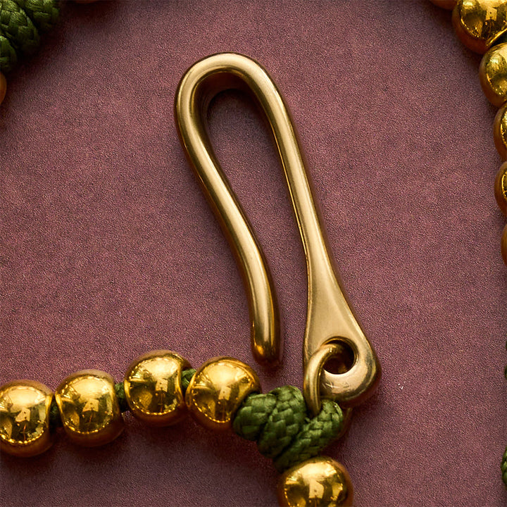 SolaceBeads Paracord Artistic Rosary with Gold Metal Beads &amp; Belt Clip: Rugged Devotion - image 4