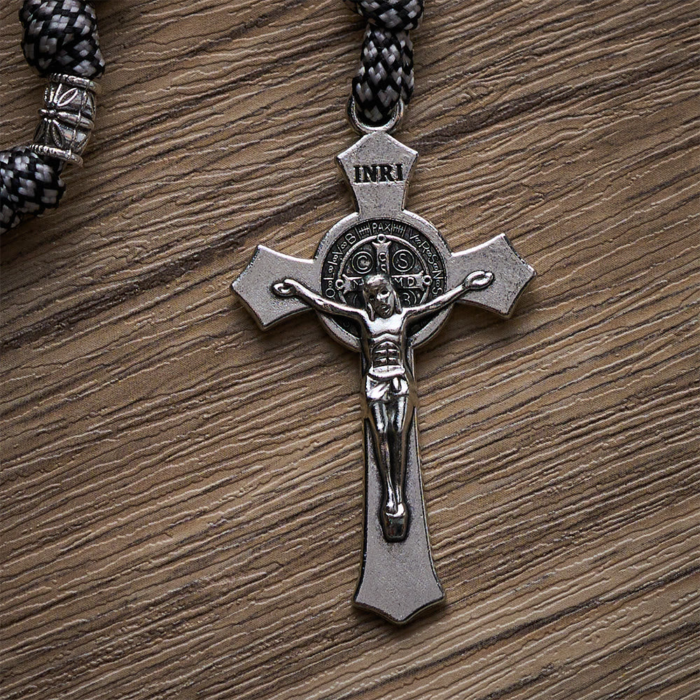 Solacebeads 15/20 decade Pine Wood Rosary With St. Benedict Set: Rooted In Sacred Heritage - image 6