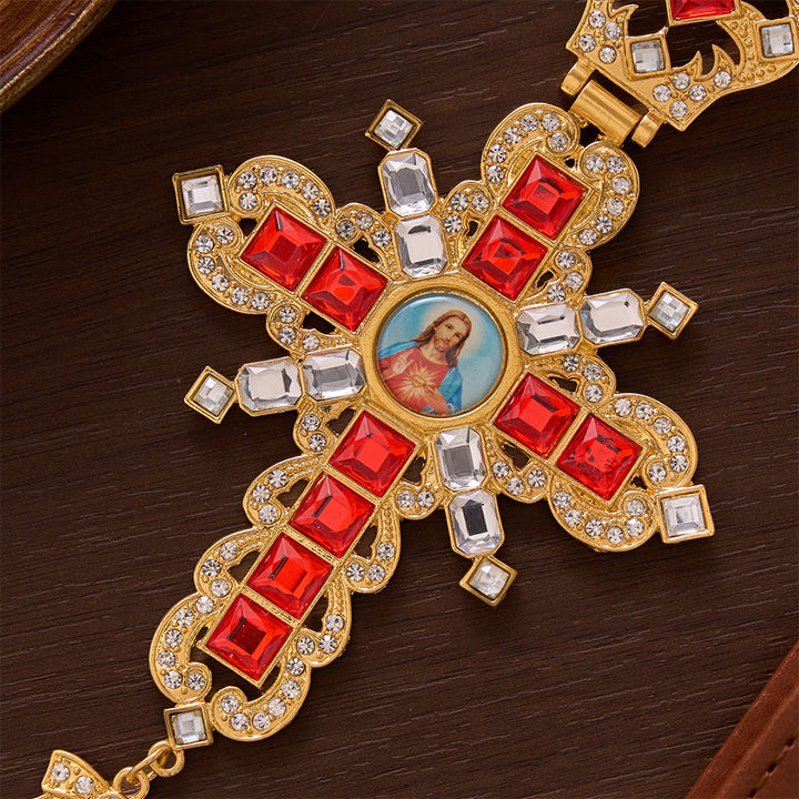 SolaceBeads Grand Sacred Heart Pectoral Cross: Rooted in Solemn Faith - image 3