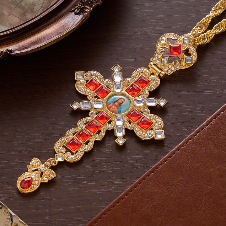 SolaceBeads Grand Sacred Heart Pectoral Cross: Rooted in Solemn Faith - image 5