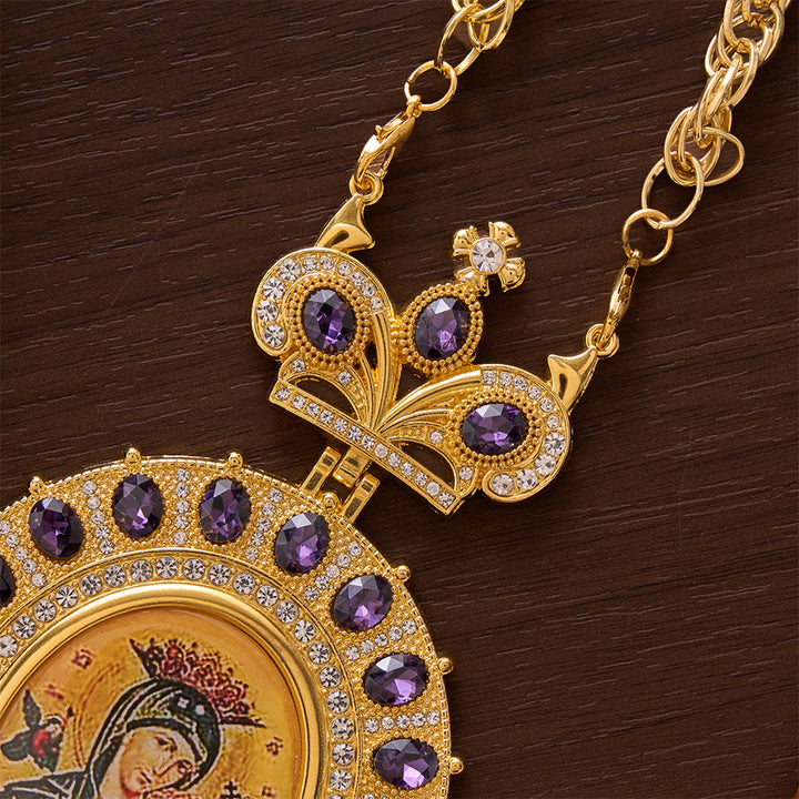 SolaceBeads Our Lady of Perpetual Help Pectoral Icon: Rooted in Sacred Grace  - image 2