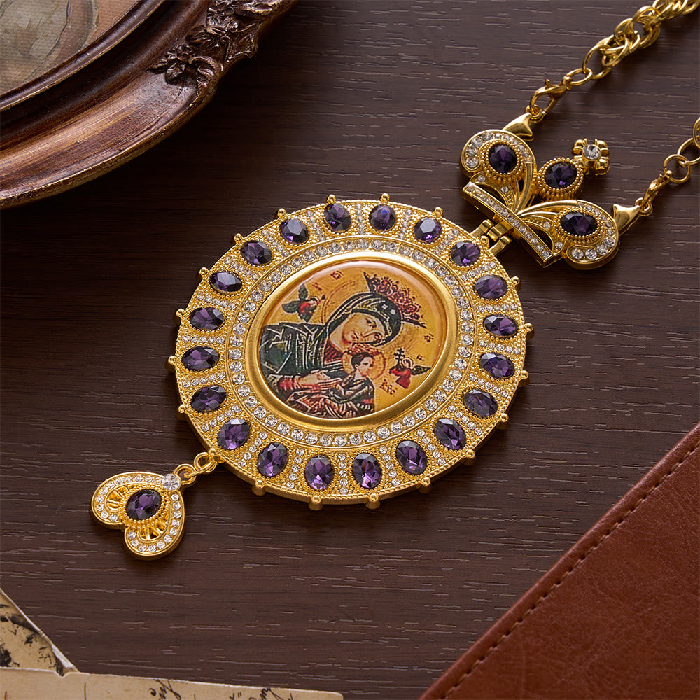 SolaceBeads Our Lady of Perpetual Help Pectoral Icon: Rooted in Sacred Grace  - image 5