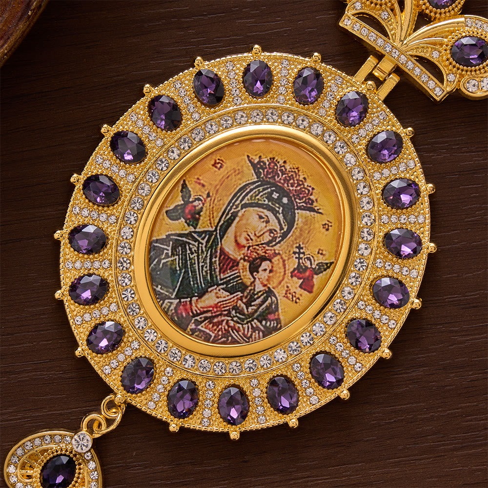 SolaceBeads Our Lady of Perpetual Help Pectoral Icon: Rooted in Sacred Grace  - image 3