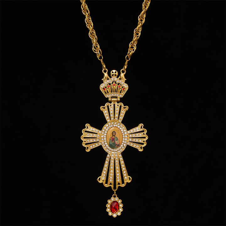 Solacebeads Grand Devotional Pectoral Cross With Rhinestone Embellishments: Rooted In Timeless Faith - image 1
