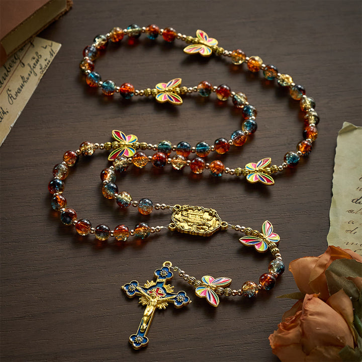 Solacebeads Rainbow Butterfly Multicolor Glass Rosary With Enamel Crucifix: Rooted In Sacred Peace - image 8