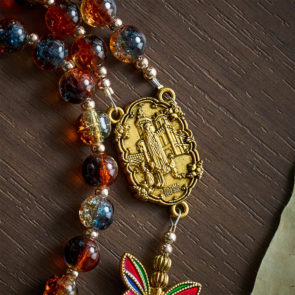 Solacebeads Rainbow Butterfly Multicolor Glass Rosary With Enamel Crucifix: Rooted In Sacred Peace - image 3