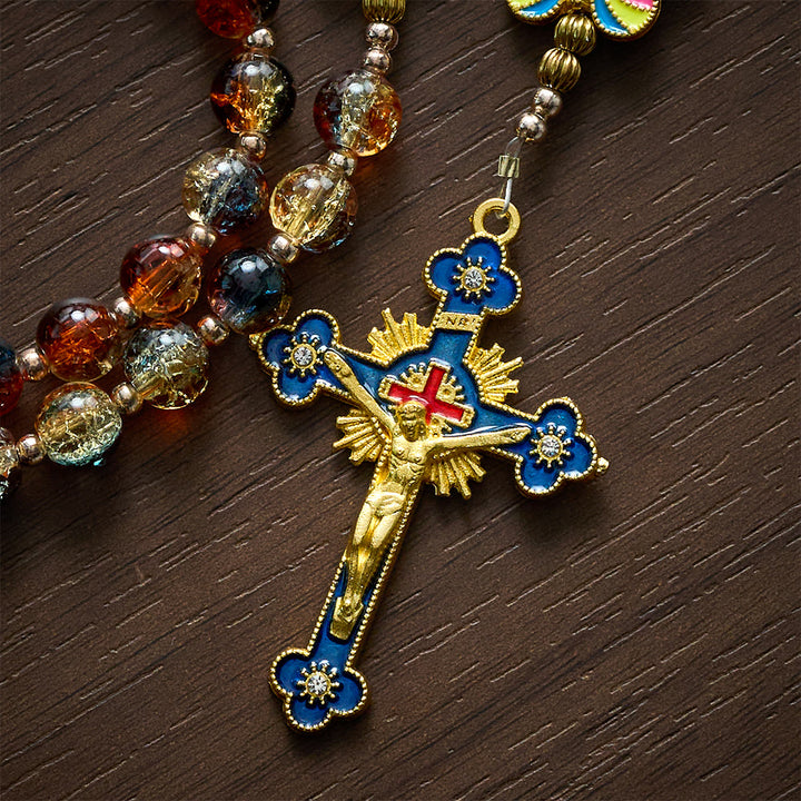 Solacebeads Rainbow Butterfly Multicolor Glass Rosary With Enamel Crucifix: Rooted In Sacred Peace - image 4