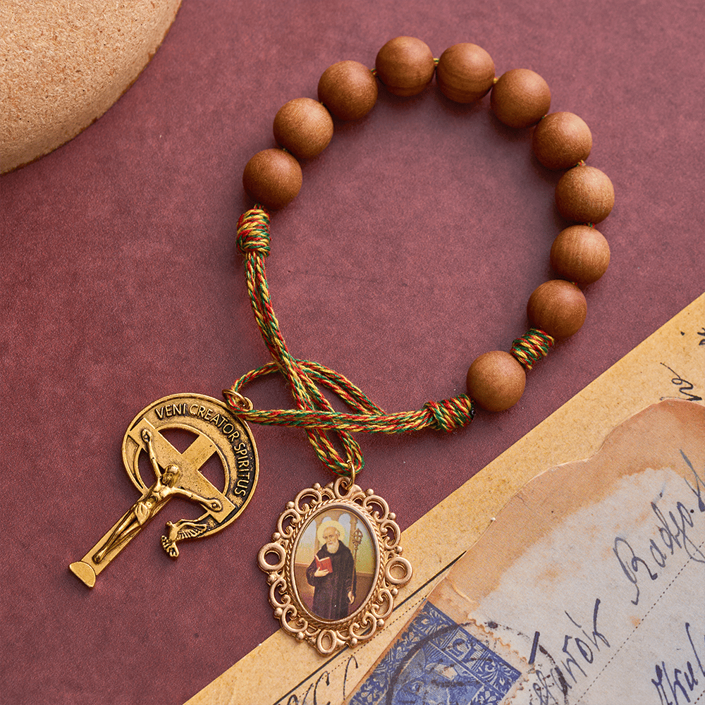 SolaceBeads Thuja Wood Pocket Rosary With Crucifix &amp; St. Benedict Medal: Rooted in Portable Faith - image 6