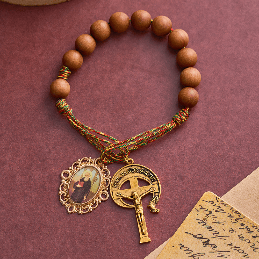 SolaceBeads Thuja Wood Pocket Rosary With Crucifix &amp; St. Benedict Medal: Rooted in Portable Faith - image 4