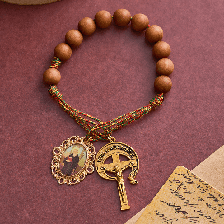 SolaceBeads Thuja Wood Pocket Rosary With Crucifix &amp; St. Benedict Medal: Rooted in Portable Faith - image 4