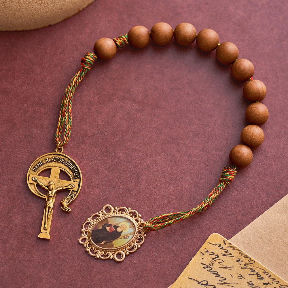 SolaceBeads Thuja Wood Pocket Rosary With Crucifix &amp; St. Benedict Medal: Rooted in Portable Faith - image 5