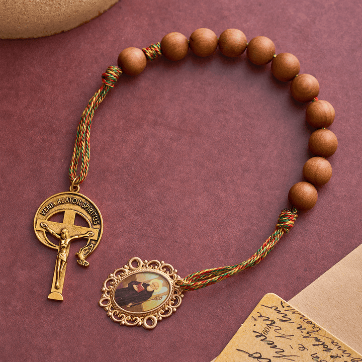 SolaceBeads Thuja Wood Pocket Rosary With Crucifix &amp; St. Benedict Medal: Rooted in Portable Faith - image 5
