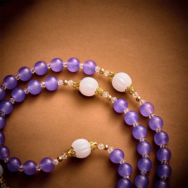 SolaceBeads Artistic Rosary, Purple Glass &amp; Lantern Beads: Elegant Spiritual Keepsake - image 6