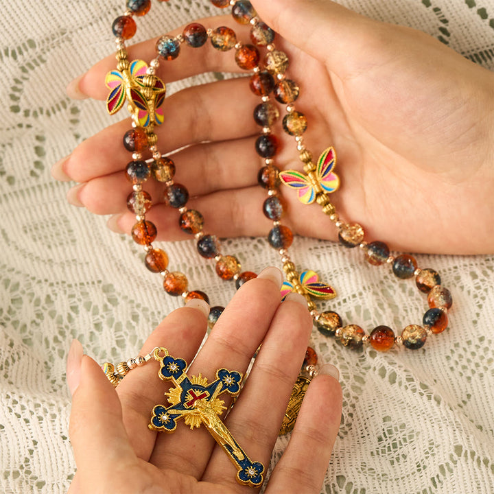 Solacebeads Rainbow Butterfly Multicolor Glass Rosary With Enamel Crucifix: Rooted In Sacred Peace - image 10