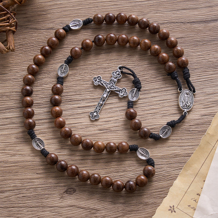 Solacebeads Vietnamese Agarwood Rosary With Fatima Medal &amp; Crucifix: Rooted In Scapular Blessing - image 6