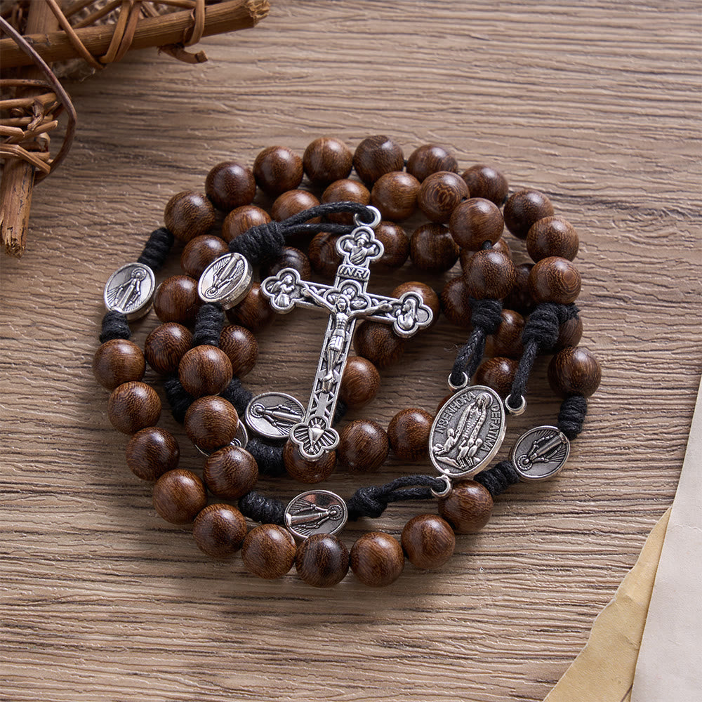 Solacebeads Vietnamese Agarwood Rosary With Fatima Medal &amp; Crucifix: Rooted In Scapular Blessing - image 5