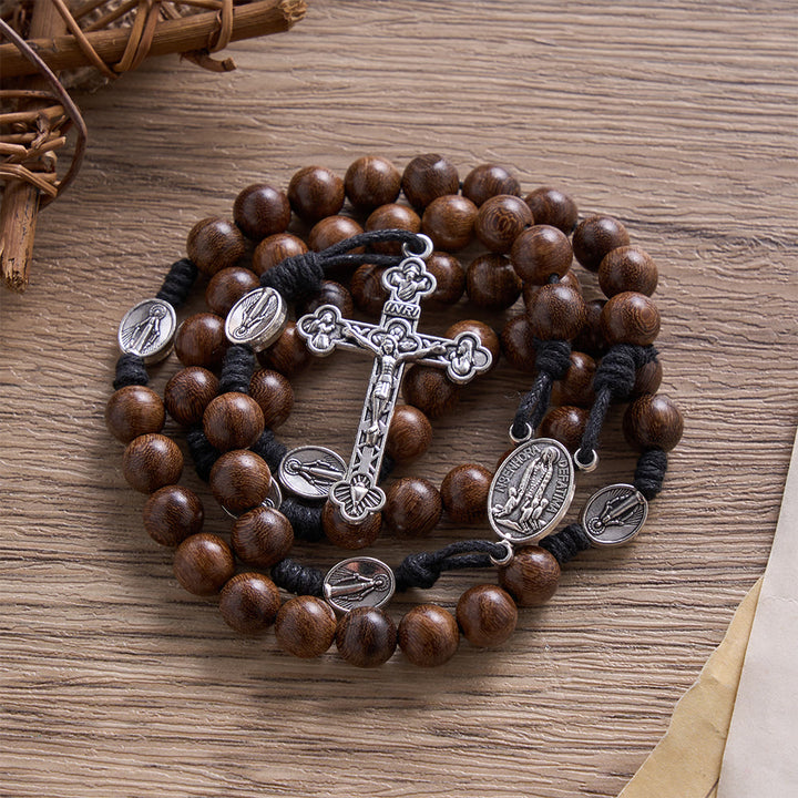 Solacebeads Vietnamese Agarwood Rosary With Fatima Medal &amp; Crucifix: Rooted In Scapular Blessing - image 5