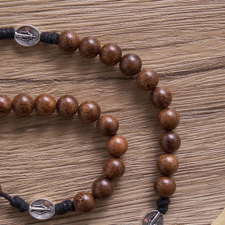 Solacebeads Vietnamese Agarwood Rosary With Fatima Medal &amp; Crucifix: Rooted In Scapular Blessing - image 2