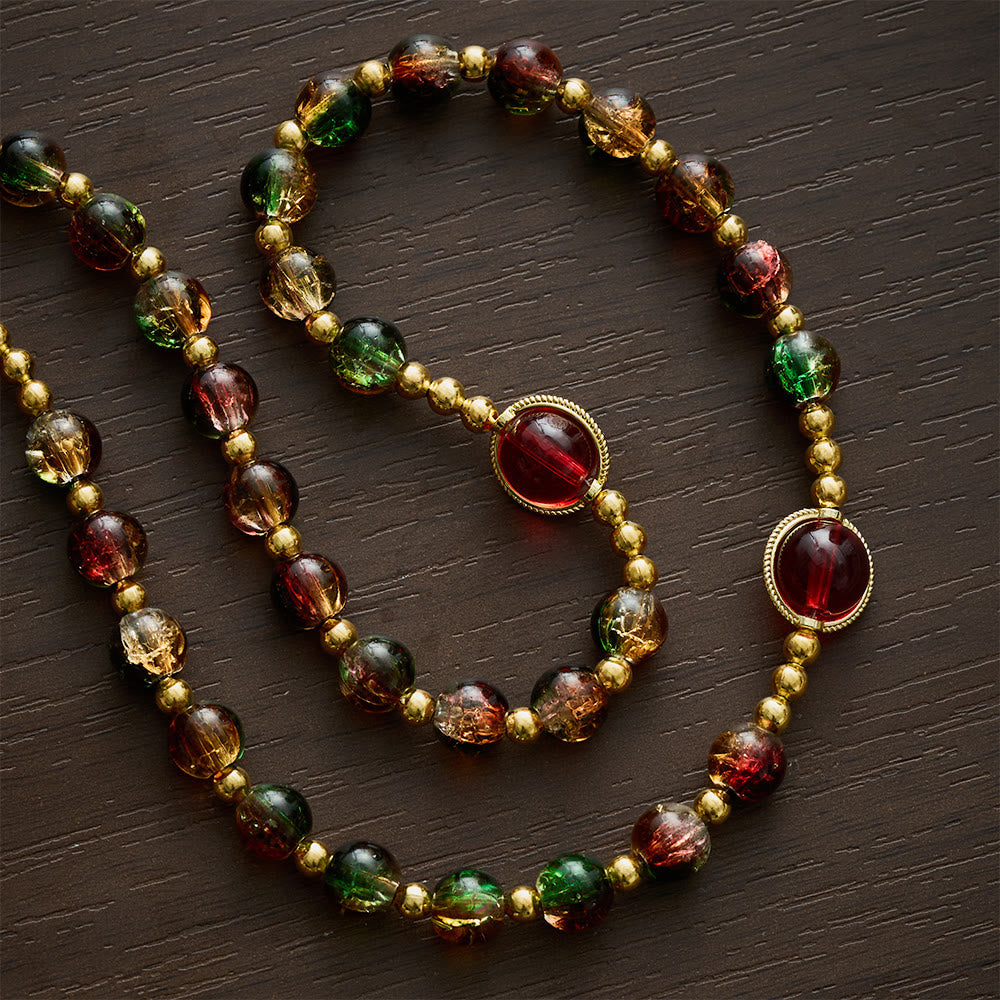SolaceBeads Glass Rosary with Red-Green Glass Beads: A Dazzling Shine for Daily Devotion - image 5