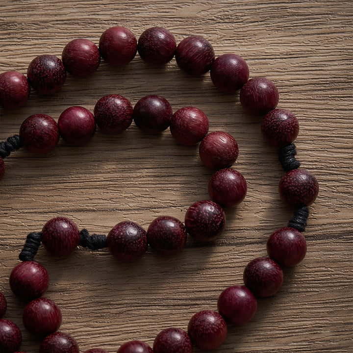 SolaceBeads Purpleheart Wood Rosary &amp; Vintage Silver  Crucifix: Rooted in Sacred Heart Devotion  - image 2