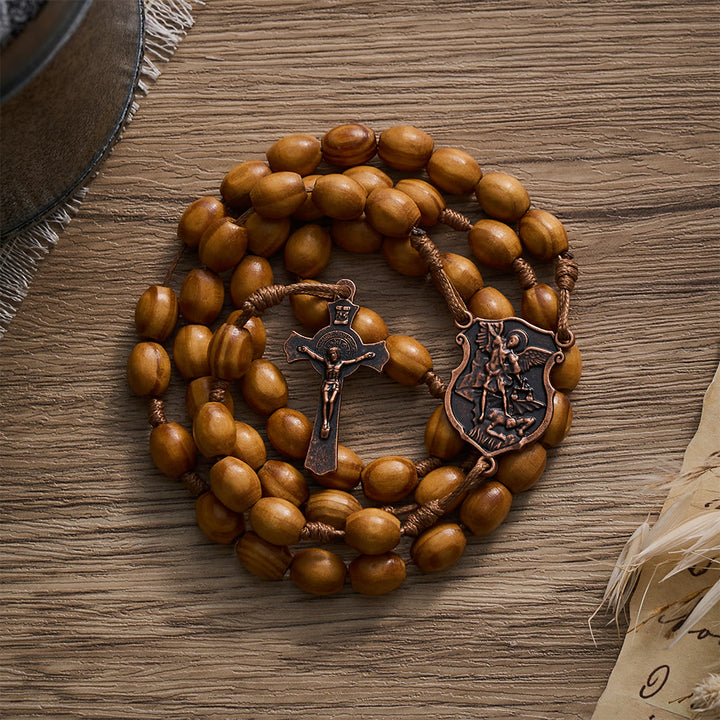 SolaceBeads Natural Oval Pine Beads Wood Rosary: Peaceful Grounded Vibe for Quiet Reflection - image 8