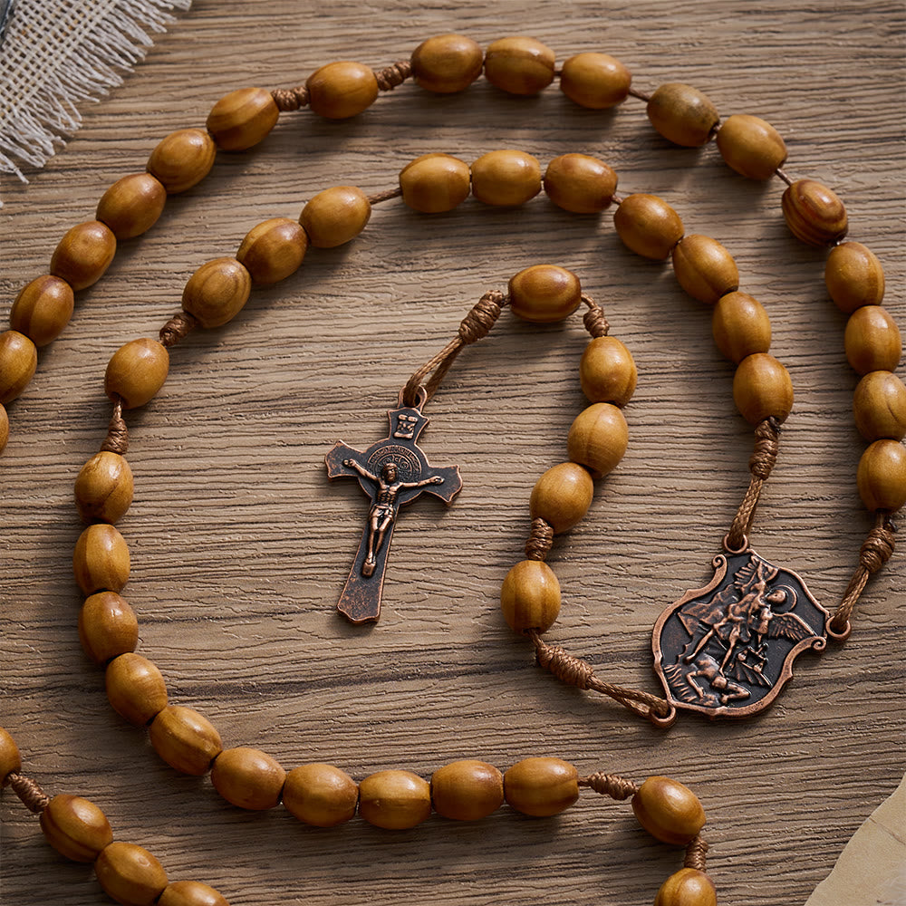 SolaceBeads Natural Oval Pine Beads Wood Rosary: Peaceful Grounded Vibe for Quiet Reflection - image 4