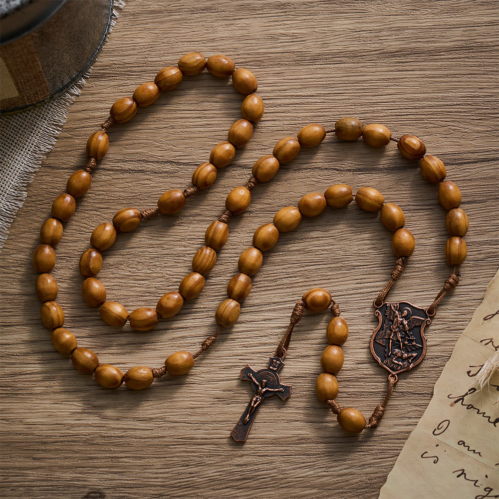 SolaceBeads Natural Oval Pine Beads Wood Rosary: Peaceful Grounded Vibe for Quiet Reflection - image 3