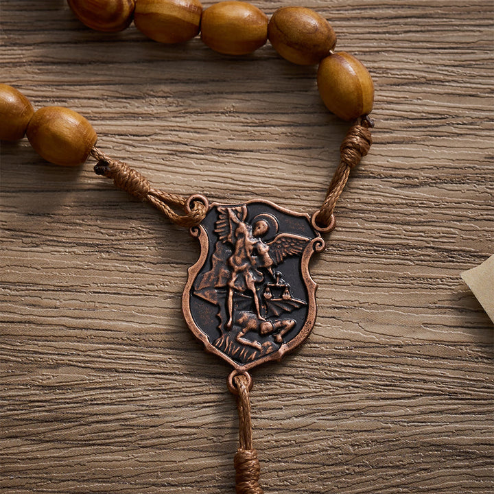 SolaceBeads Natural Oval Pine Beads Wood Rosary: Peaceful Grounded Vibe for Quiet Reflection - image 6