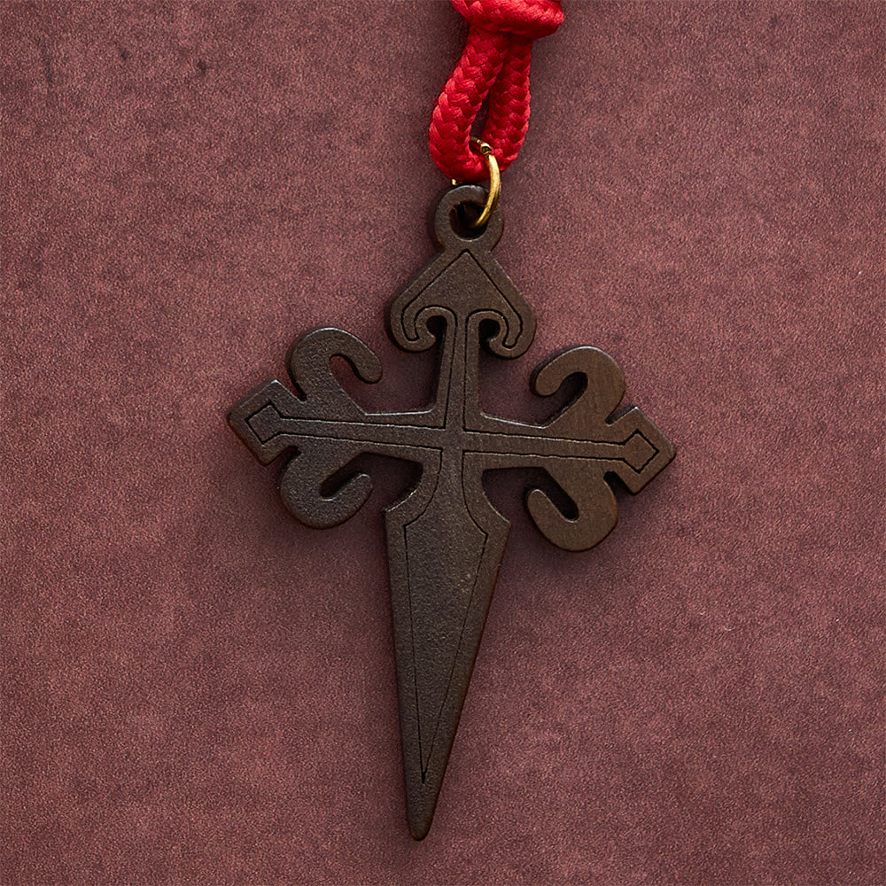 SolaceBeads Knotted Art Rosary, Red Cord Knots, St. James Cross: Faithful Steadfast Daily Devotion - image 6