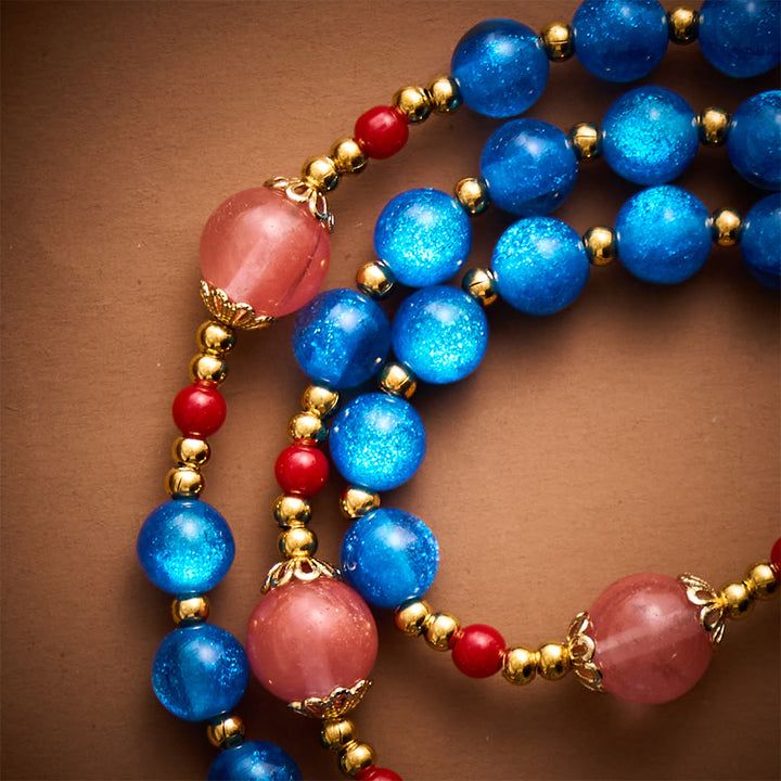 SolaceBeads Star Artistic Rosary, Red Stone Accents, Madonna &amp; Chalice: Bright Radiant Daily Devotion - image 5