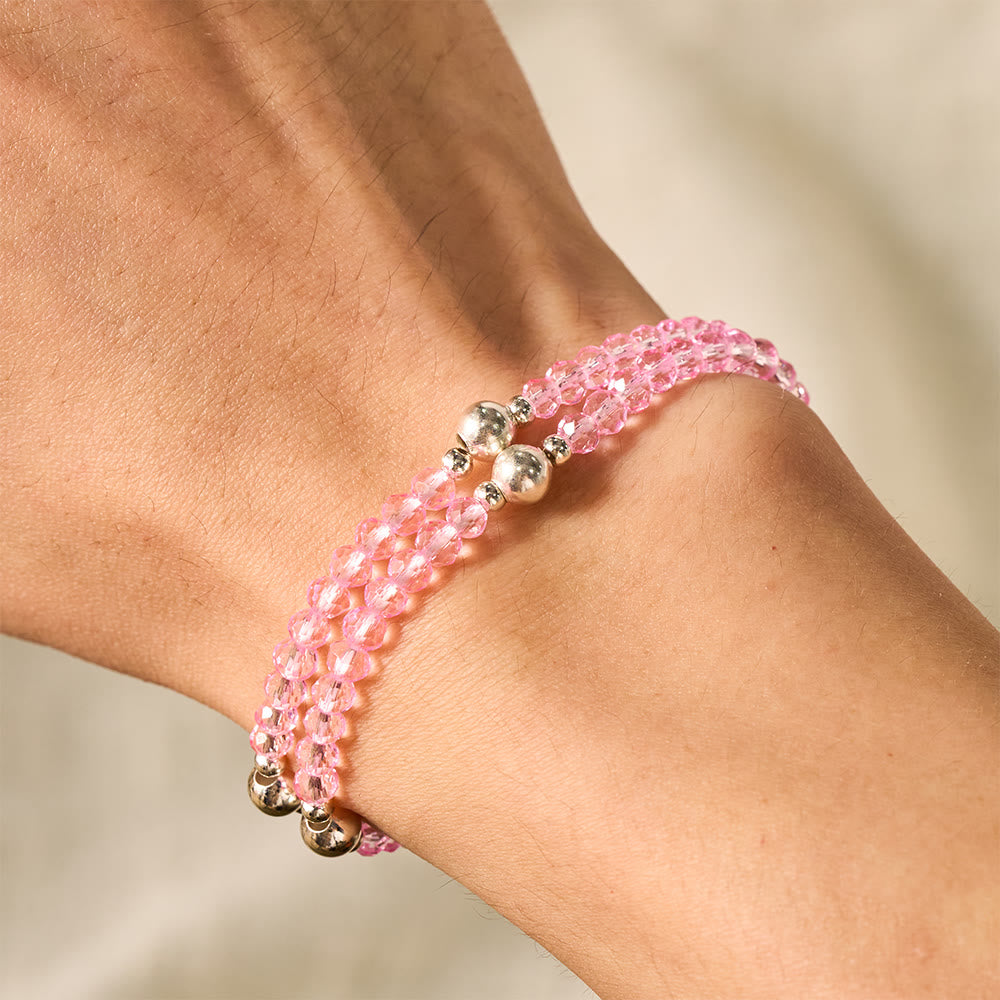SolaceBeads Clear Crystal Rosary Bracelet With Rhinestone Studded Cross: Sparkling Devotion - image 9
