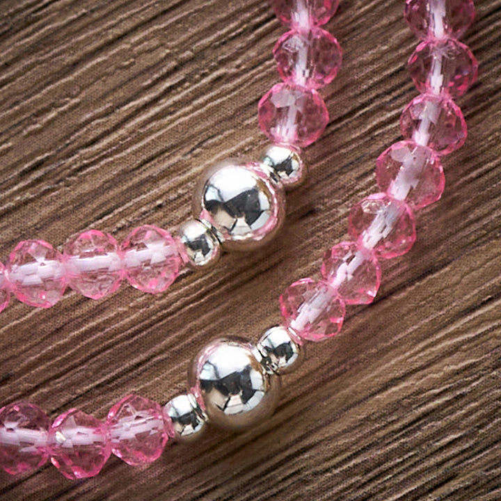 SolaceBeads Clear Crystal Rosary Bracelet With Rhinestone Studded Cross: Sparkling Devotion - image 12