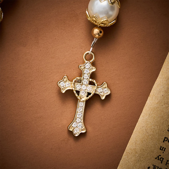 SolaceBeads Green Jade Art Rosary, Pearl Accents, Guadalupe Medal: Soft Tender Daily Devotion - image 8